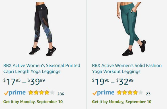 rbx active leggings