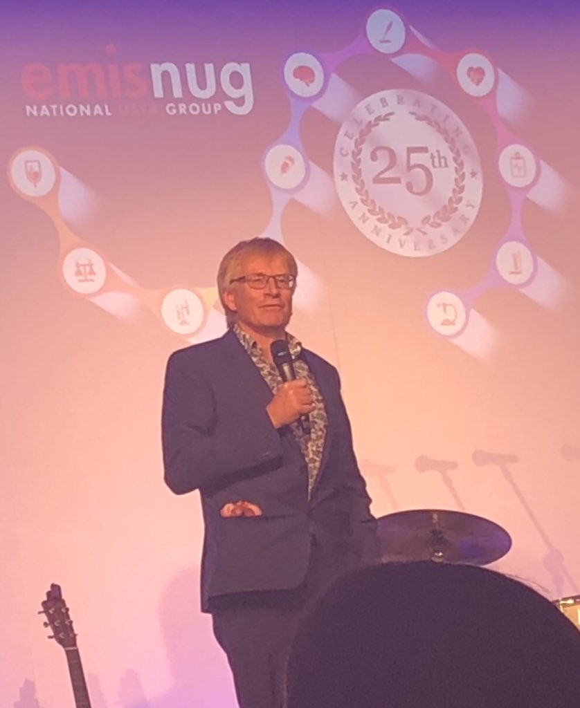 Thanks to all customers old and new who came to say Hello at #NUG18 this week. Great organisation and venue from <a href="/emis_nug/">EMIS NUG</a> committee. Hilarious <a href="/drphilhammond/">Dr Phil Hammond 💙</a> speech too!