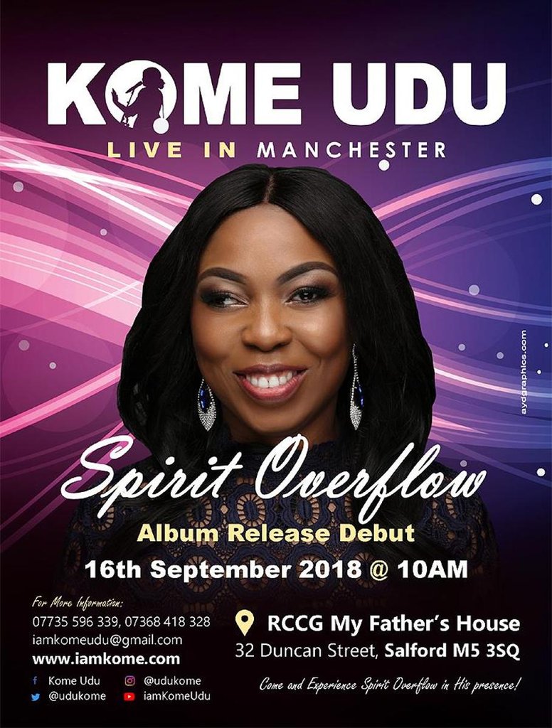 RCCGMFHSalford's tweet image. #SpiritOverflow with @udukome on Sunday 16th Sept. 10am @rccgmyfathershousesalford.  It&apos;s with rejoicing we can boldly say,  this is the Lord&apos;s  doing... 🎸🎶
