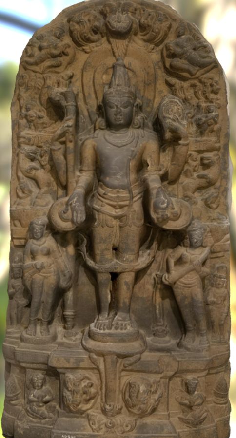From the same  @HFJMuseum ,A 900 year old murthi of Maha Vishnu belonging to the Pala empire period, who ruled over much of present day Bengal & Bihar. Will  @Cornell make amends by repatriating this stolen murthi back to India? There is no justification for displaying stolen art.