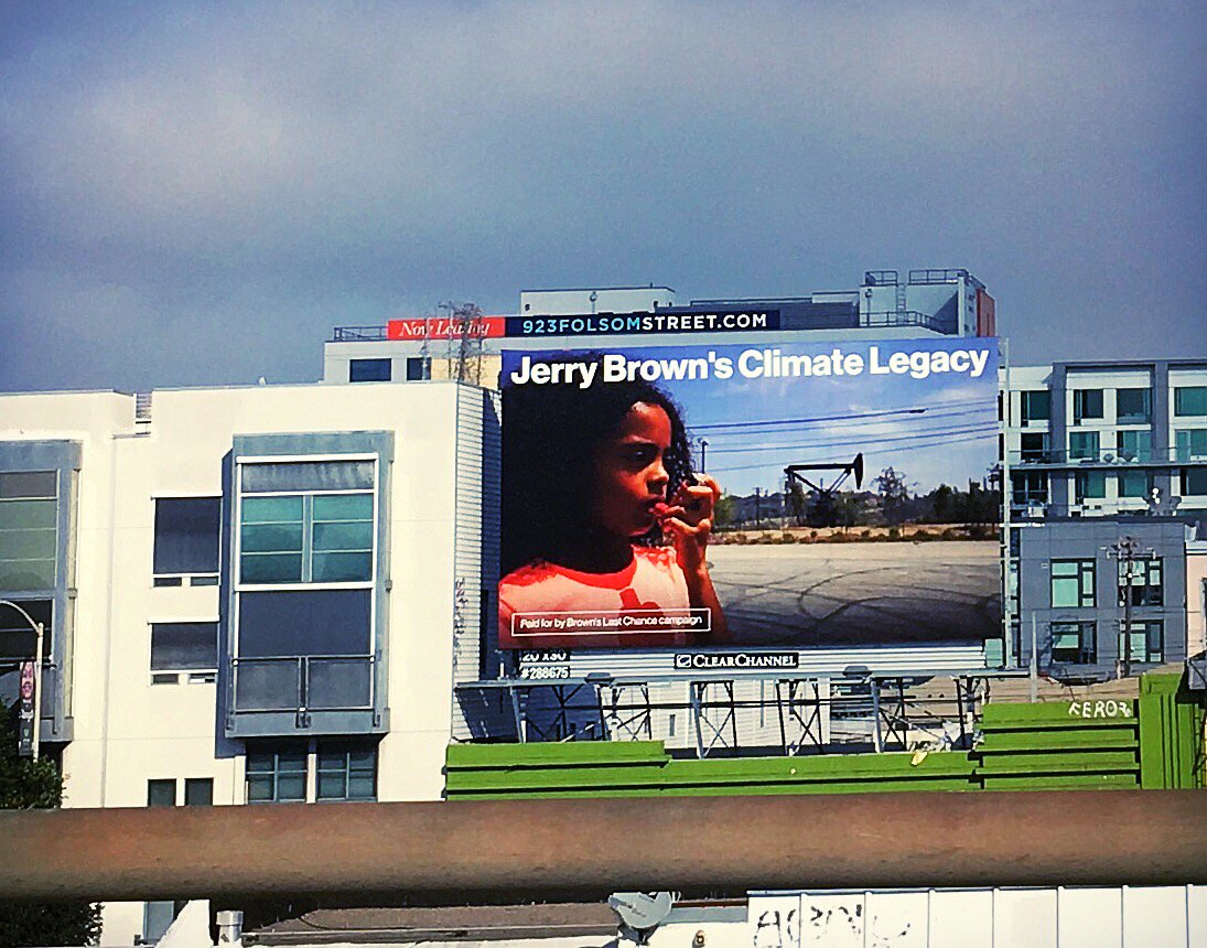jenkrill's tweet photo. What is @JerryBrownGov 's climate legacy? Some progress, sure, but certainly not #RadicalClimateAction - California approved 20,000 oil wells on his watch. #BrownsLastChance #GCAS2018 https://t.co/0df9T1NDYe