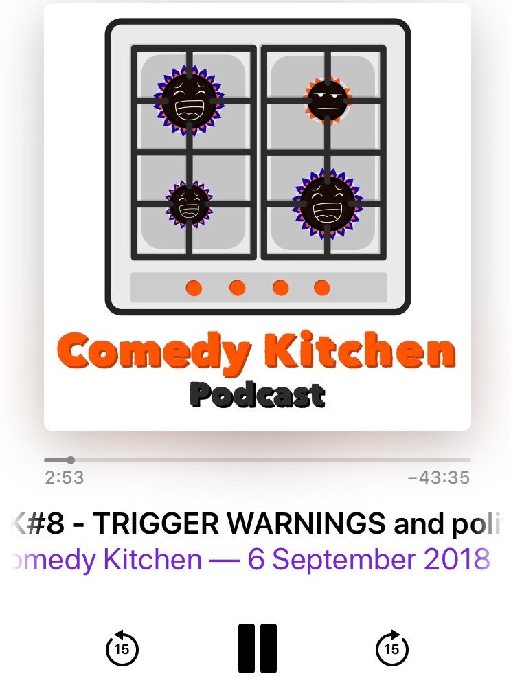 Comkitchenpod's tweet image. The Comedy Kitchen gets a bit bloody serious. Trigger Warnings, political correctness and are words violence? Definitive answers to big questions within. iTunes - Acast - Stitcher.