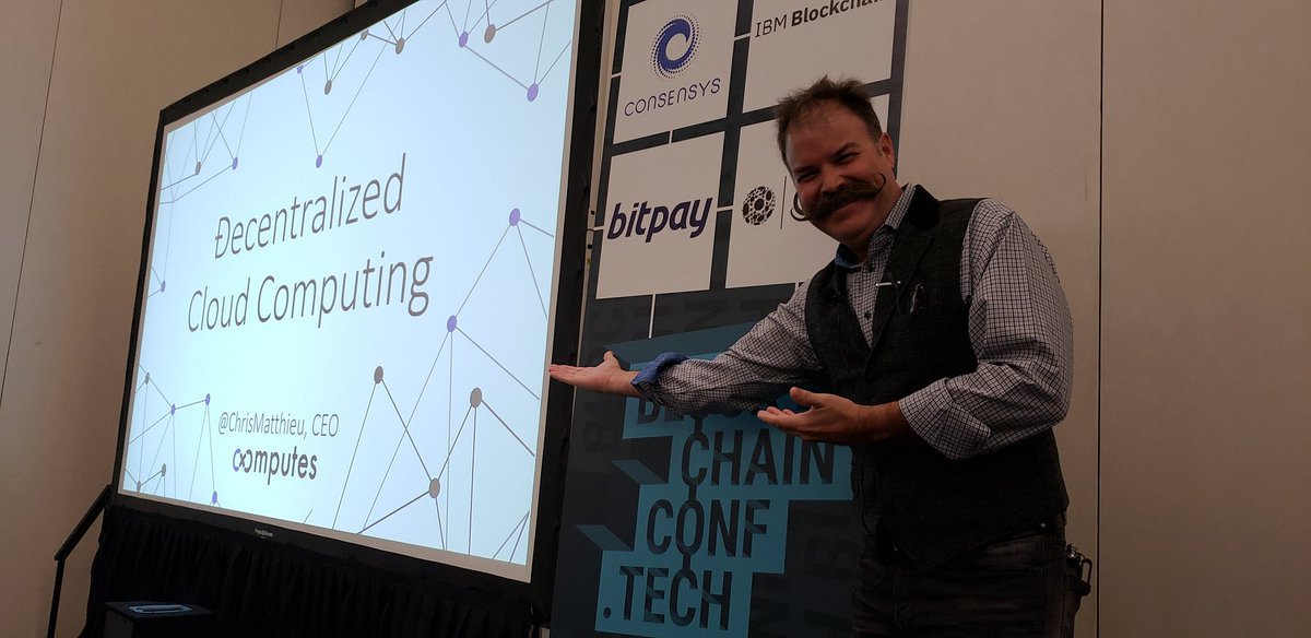 Wonderful talk on Decentralized Cloud Computing by <a href="/chrismatthieu/">Chris Matthieu</a>  at <a href="/BlockChainCnf/">BlockchainConf.Tech</a>!