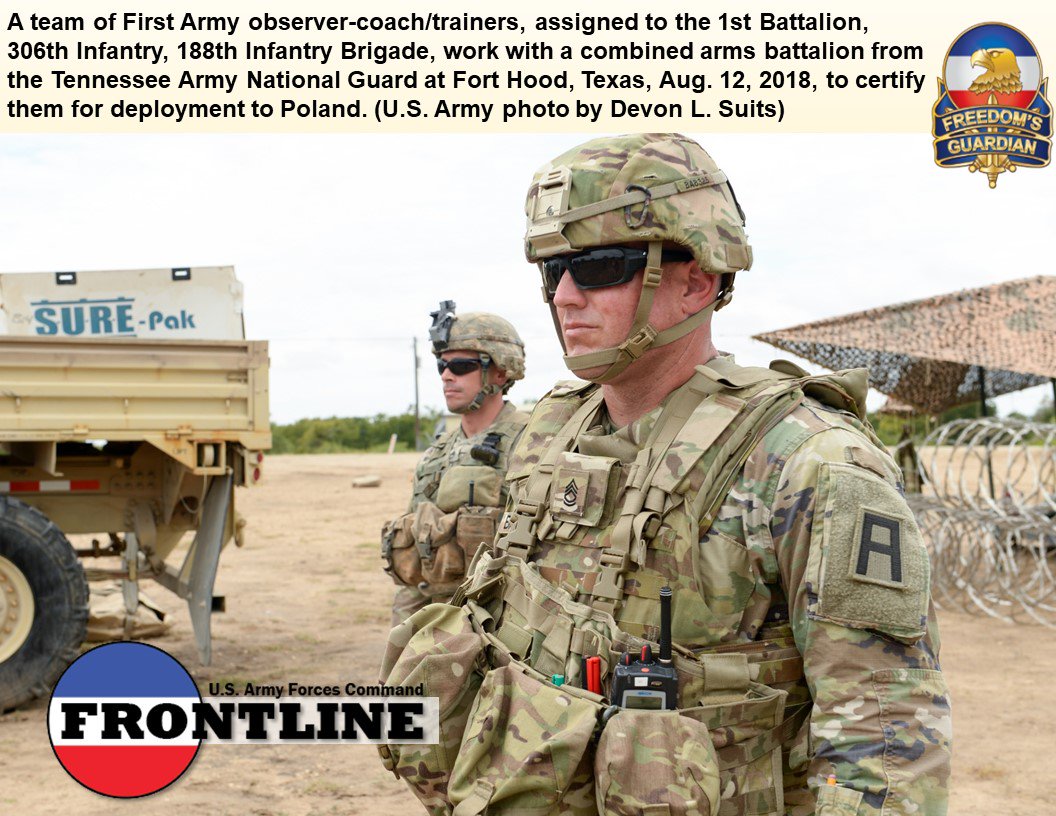 USArmyWHC's tweet photo. .@FirstArmy helps mobilize @USNationalGuard for Poland. Read the full story at https://t.co/LQs44sBZgu #Frontline #ReadyNow #TotalArmyForce https://t.co/euNUhGGPQi