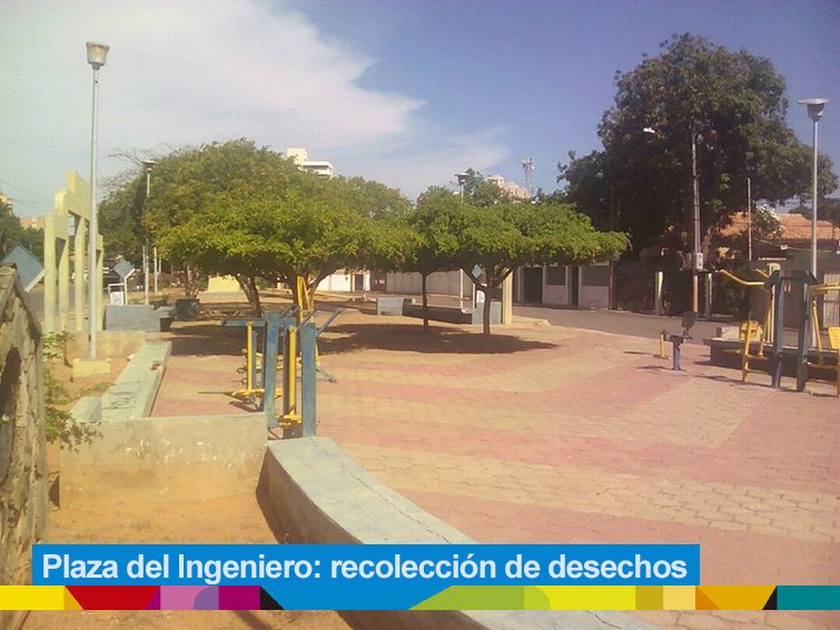 La plaza del Ingeniero es otro espacio beneficiado por las jornadas de mantenimiento y limpieza, por eso cuadrillas del Servicio Autónomo Vereda del Lago se desplegaron al sitio para recuperar los espacios para que la ciudadanía pueda disfrutar de un lugar consonó