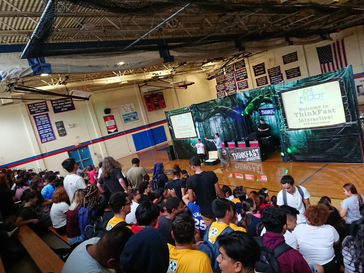 11th and 12th graders at the Think fast Interactive Presentation!!!