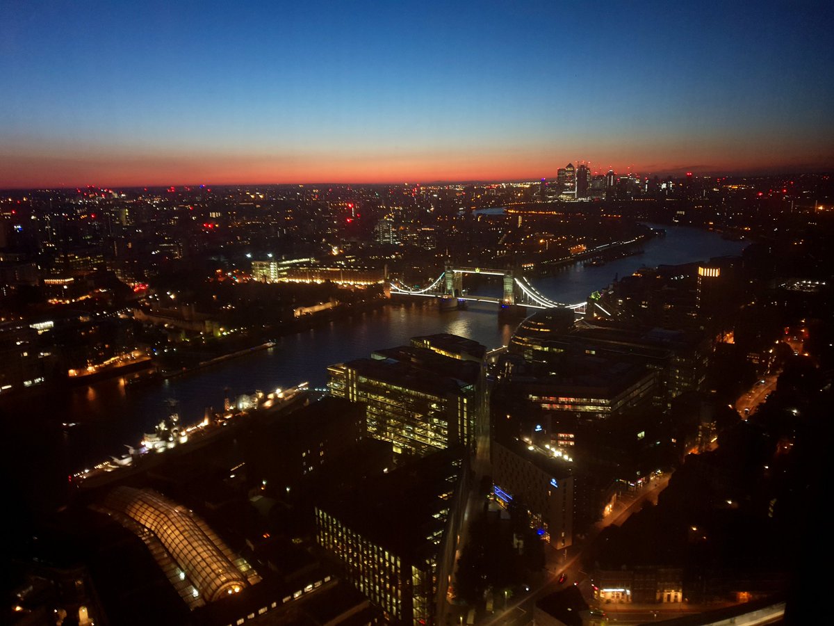 Enjoying a few days in #London before heading to a week long executive strategy workshop. This is todays sunrise from my room @ShangriLaShard