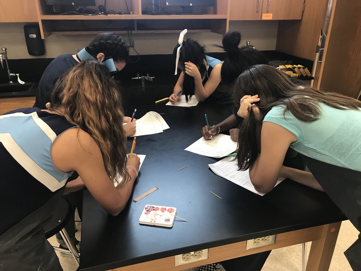CtjDean's tweet photo. Pre-AP Biology students conducting a forensic lab today testing for all 4 biomolecules! #CTJLeadsScience https://t.co/SjcbfziPLZ