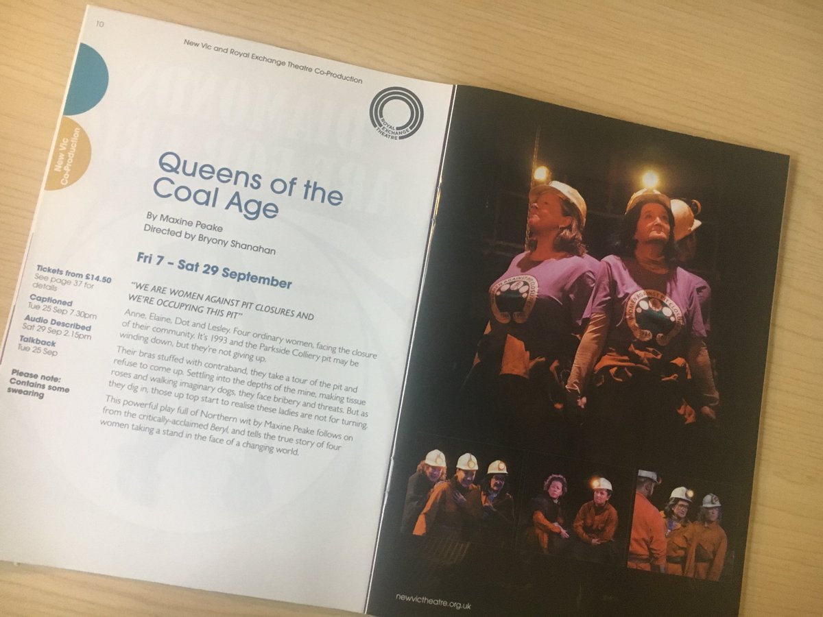 fiwallace's tweet photo. To our fantastic cast and crew of #QueensoftheCoalAge @NewVicTheatre have a great first night everyone! @Bryony_Shan @rxtheatre https://t.co/DEasQ48Qf6