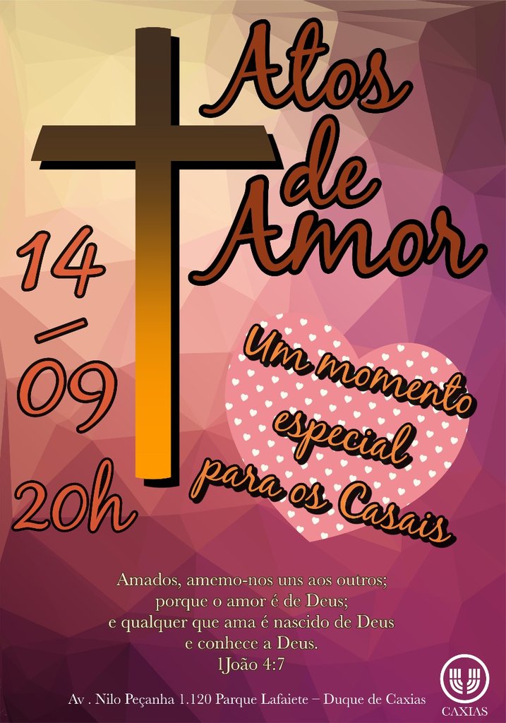 M_MissaoAtos's tweet photo. Não perca essa oportunidade de abençoar o seu casamento!
Dia 14/09 | Atos de Amor
Um Culto que irá ministrar em seu casamento!!
#IAUCCaxias
#AtosDeAmor https://t.co/AjeWEhpDhT