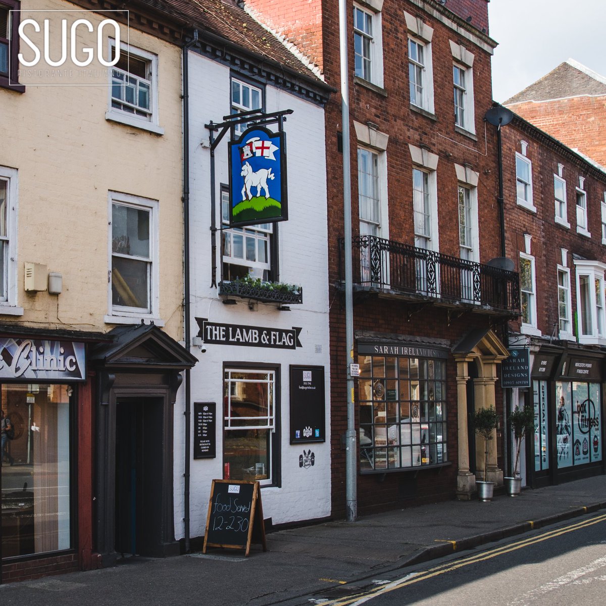 Sugo_Worcester's tweet photo. If you didn't know where to find us, we're located just above a cracking little pub called The Lamb & Flag.
Why not come and check both out and combine fabulous British culture with Italian authenticity.
Have a great weekend!
#Worcester #Tything #TheLamb&Flag #Sugo https://t.co/LI05TWnJx2