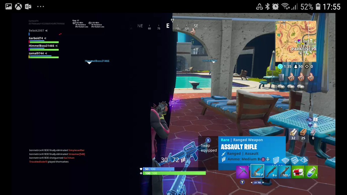 Onkybonky1's tweet photo. @FortniteNaija @FortniteGame Black sky and black for half the screen. Still got the #1Royal https://t.co/tBhdpphOKl