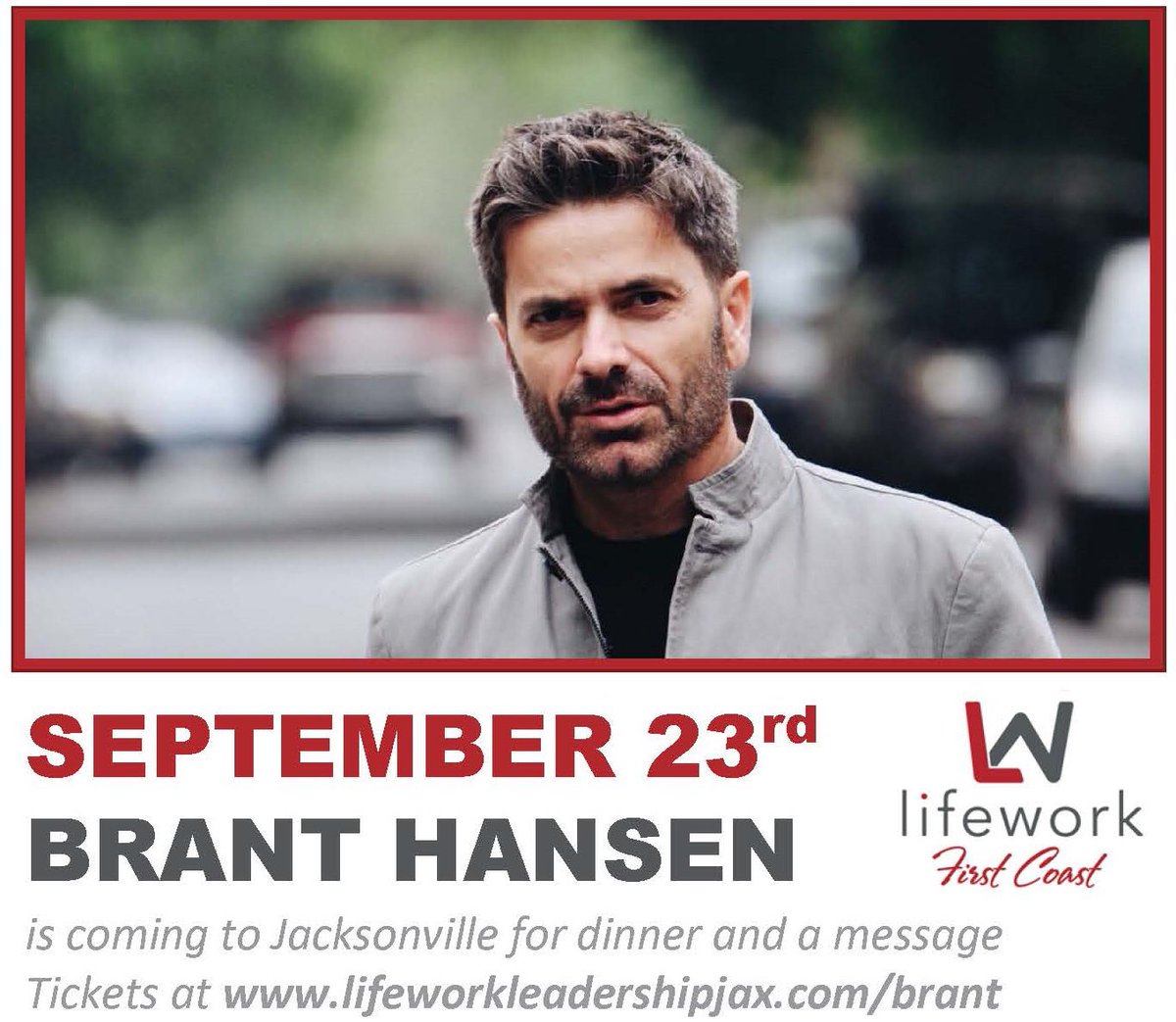 L2FirstCoast's tweet photo. Is it too early to start the countdown till Brant Hansen comes to Jax? No way, get your tickets to secure your seat! Two weeks... https://t.co/Pn1oJKk9Es #branthansen #comingtojax #unoffendable https://t.co/CIqLaZuxnI