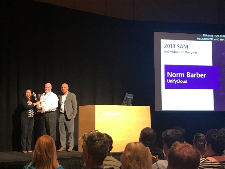 UnifyCloudLLC's tweet photo. #Microsoft Honors UnifyCloud’s Norm Barber with ‘Key Individual of the Year’ Award at Annual Inspire 2018 Event 🏆

#MSinspire #inspire2018 #IT #cybersecruity #cloudcomputing #couldconsulting

https://t.co/S5leWXhSx9 https://t.co/rEnudzXiEr