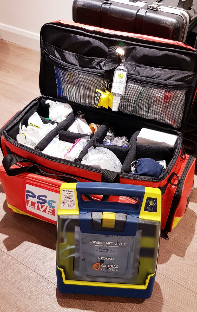 We now carry a full first responders medical bag and AED on all our large events with trained staff #takingcareofpeople
