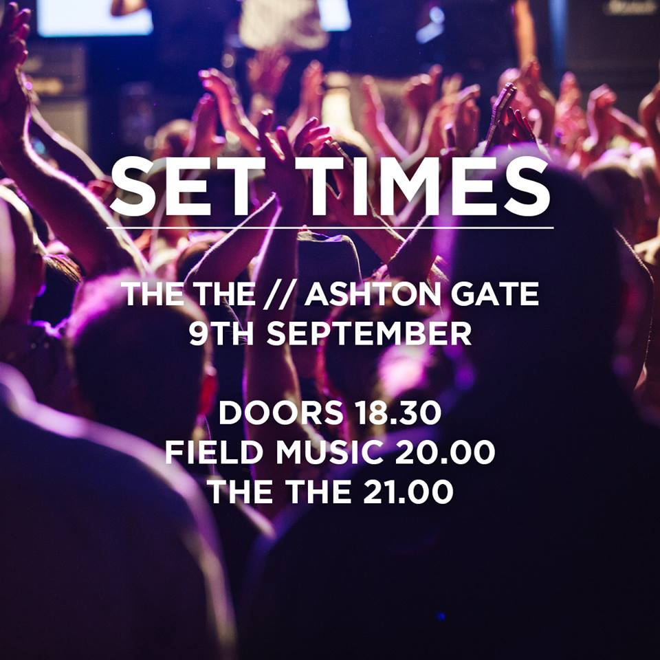 #SkylineSeries Not long until <a href="/thethe/">THE THE</a> takes to the stage at Ashton Gate Stadium along with special guests <a href="/fieldmusicmusic/">Field Music</a> !

Final tickets 👉bit.ly/TheTheFieldMus…