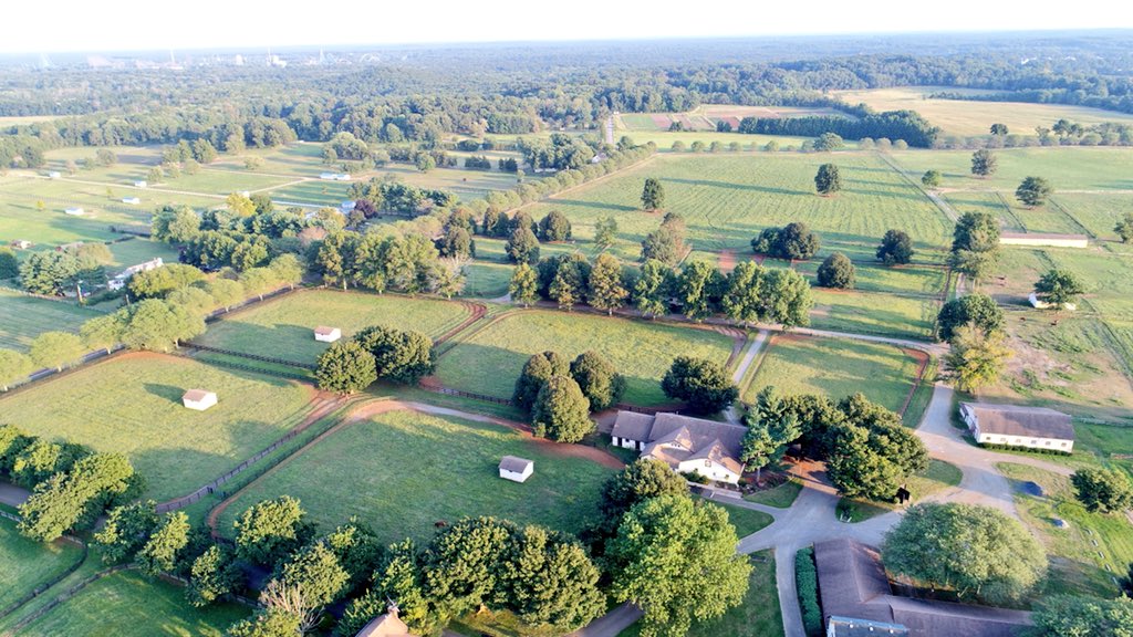 Truly a ‘birds-eye’ view of <a href="/HoganEquine/">Dr. Patty Hogan</a> - the clinic and some of our barns and paddocks -farmland as far as the eye can see - yes this is NEW JERSEY 😳#openspace