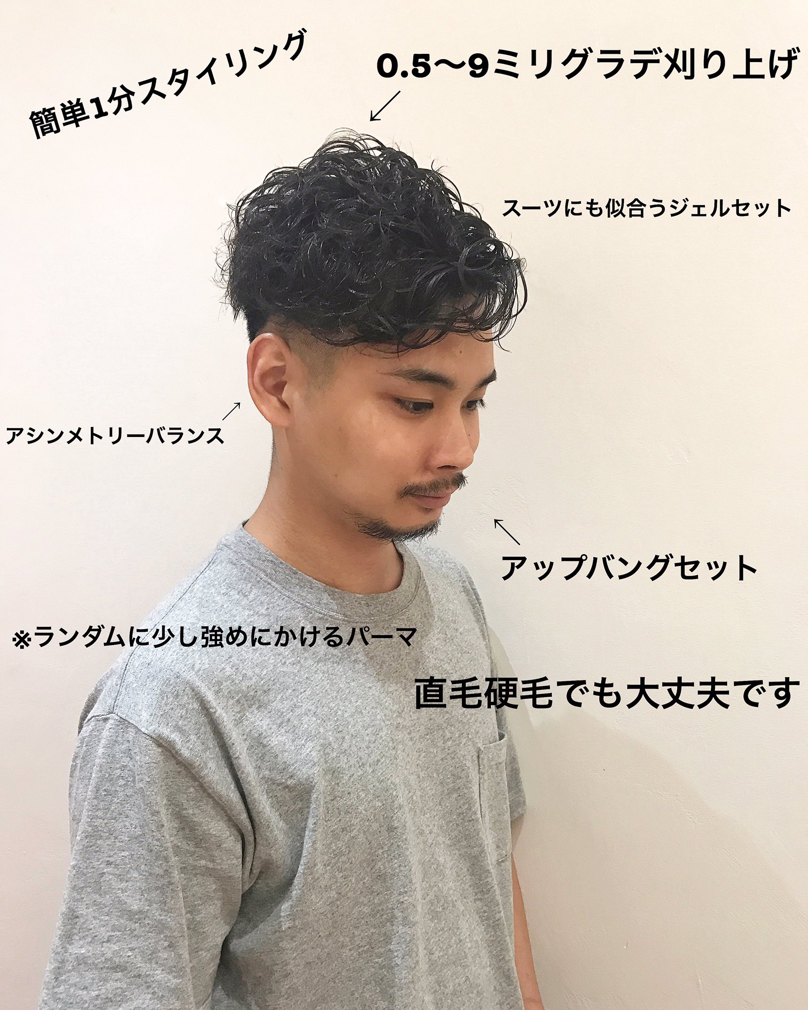 Jewil 長谷川 直毛から少しパーマ強めにかけてみました ツーブロック部分の刈り上げを短くして個性出します メンズヘア メンズ髪型 ヘアアレンジ 髪色 髪型 スタイリング動画 セルフセット 刈り上げ ショートマッシュ サロモ 撮影