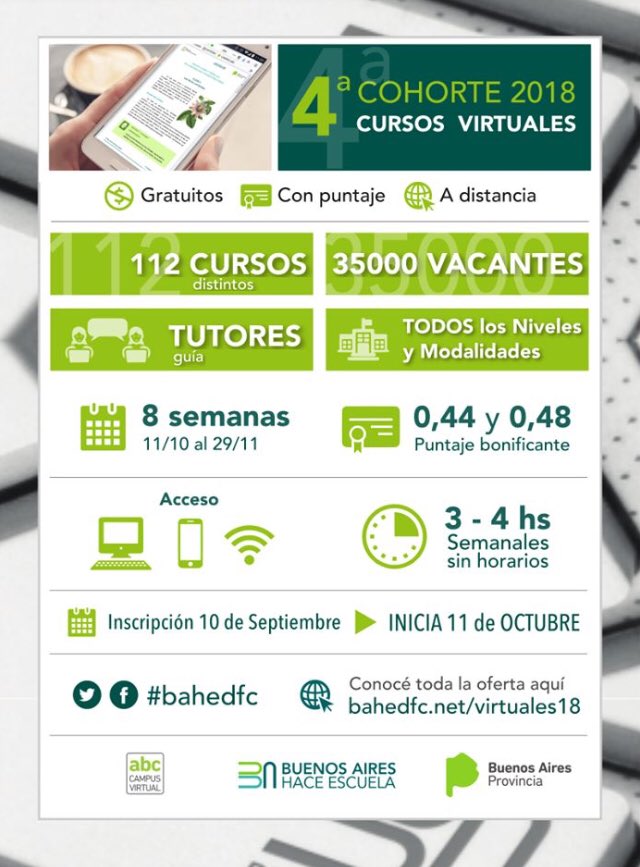 ciiehenderson's tweet photo. ATENCIÓN‼️
Lunes 10 de Septiembre. 
Se abre la inscripción a la 4ta cohorte de Cursos Virtuales de la Dirección de Formación Continua.
https://t.co/Ra6pchtXqS 👈
Gratuitos. 
Con puntaje para la carrera docente. https://t.co/SagR13XVYn