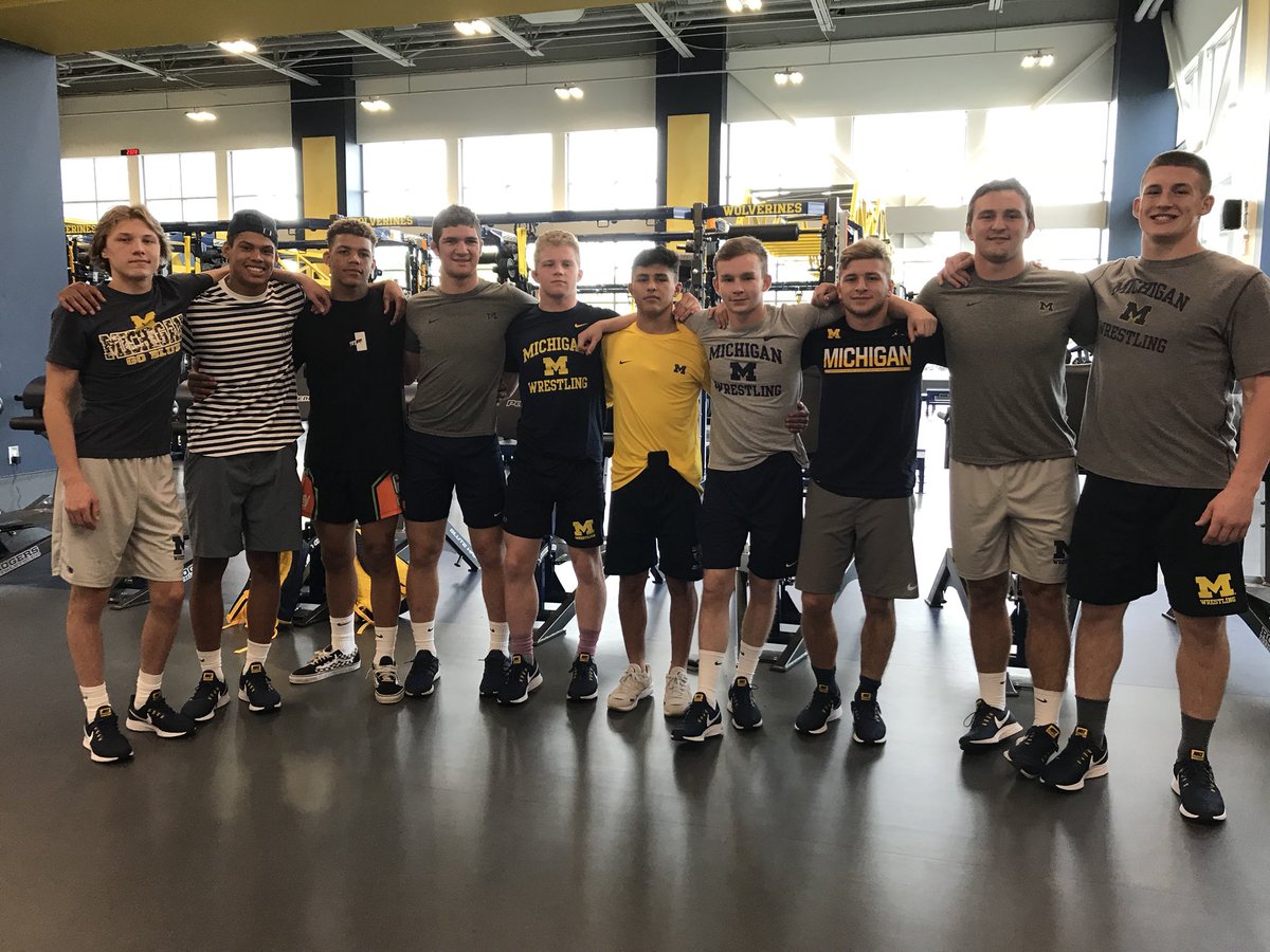 umichwrestling's tweet photo. One week down for our Wolverine freshmen. #GoBlue https://t.co/Grdtss4viq