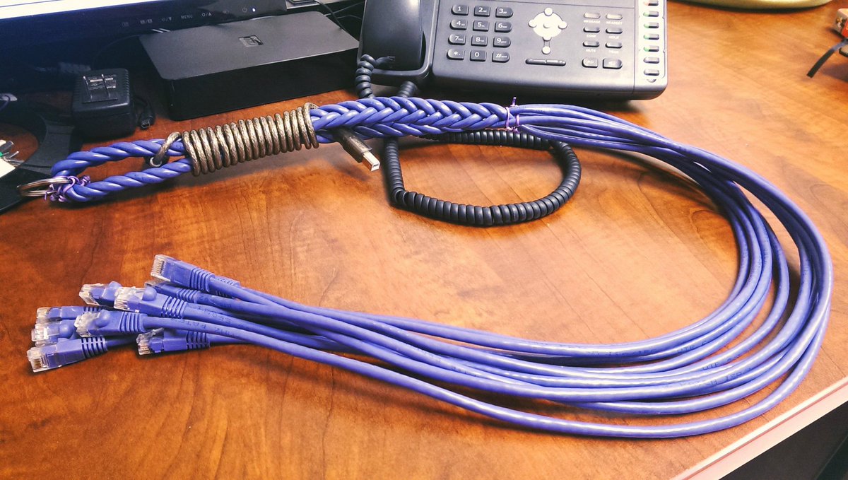 Chris_de_Berg's tweet image. Personally I&apos;d use the Cat5 O Nine Tails to prove my point...