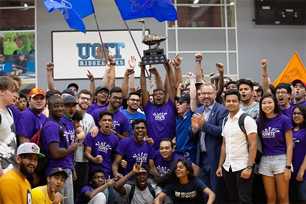 ontariotech_u's tweet photo. ICYMI: a great recap of this yearโs #UOITIgnite activities where @uoitEngineering took home the coveted Stanley the Goose trophy! @UOITStudentLife #stickycampus
https://t.co/6FXSrY0lbC https://t.co/rI0afK9q1a