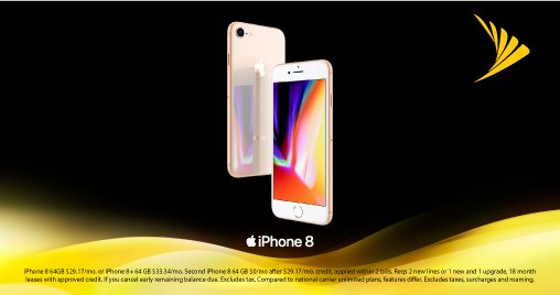 sprintLouisH's tweet photo. Sharing the iPhone experience just got easier! For a limited time, lease any iPhone 8 or iPhone 8 Plus and get an iPhone 8 on us! https://t.co/RkNYJnbkEi