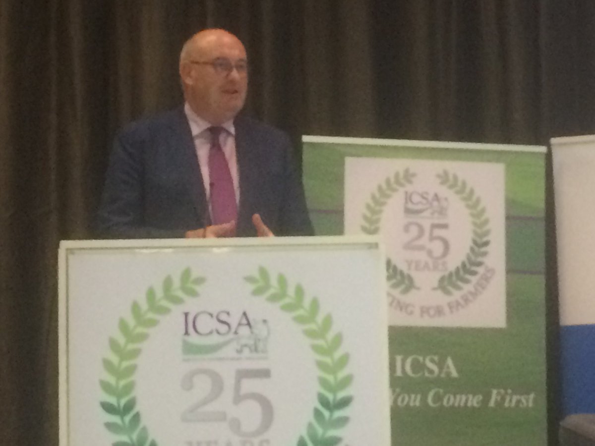 ⁦@PhilHoganEU⁩ takes the stage ⁦<a href="/ICSAIreland/">ICSA</a>⁩ 25th Anniversary Celebration in Kilkenny #ICSA25 FightingForFarmers #FutureOfCAP
