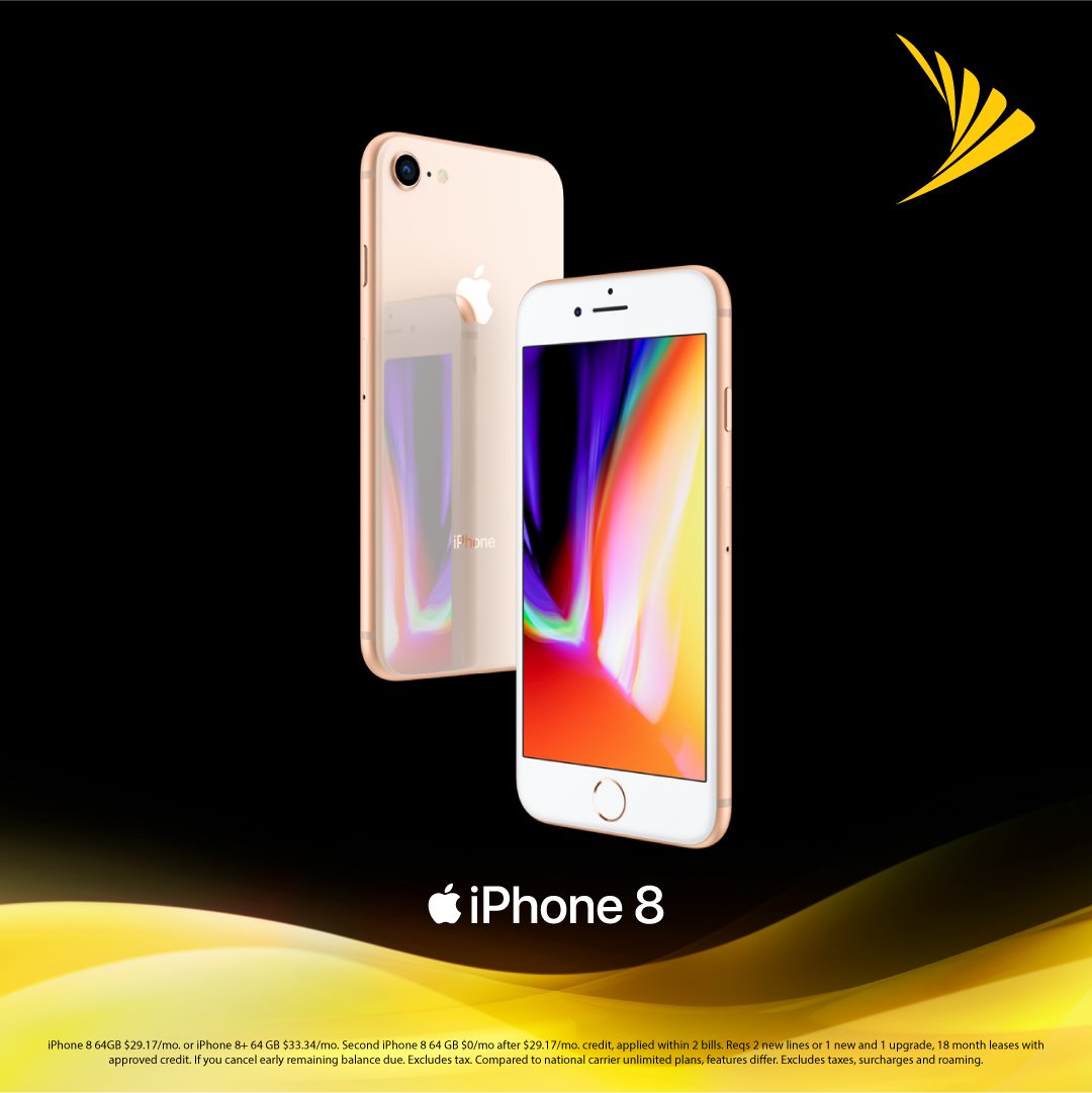 SprintPalmhurst's tweet photo. Sharing the iPhone experience just got easier! For a limited time, lease any iPhone 8 or iPhone 8 Plus and get an iPhone 8 on us! https://t.co/NNz73x6LrX