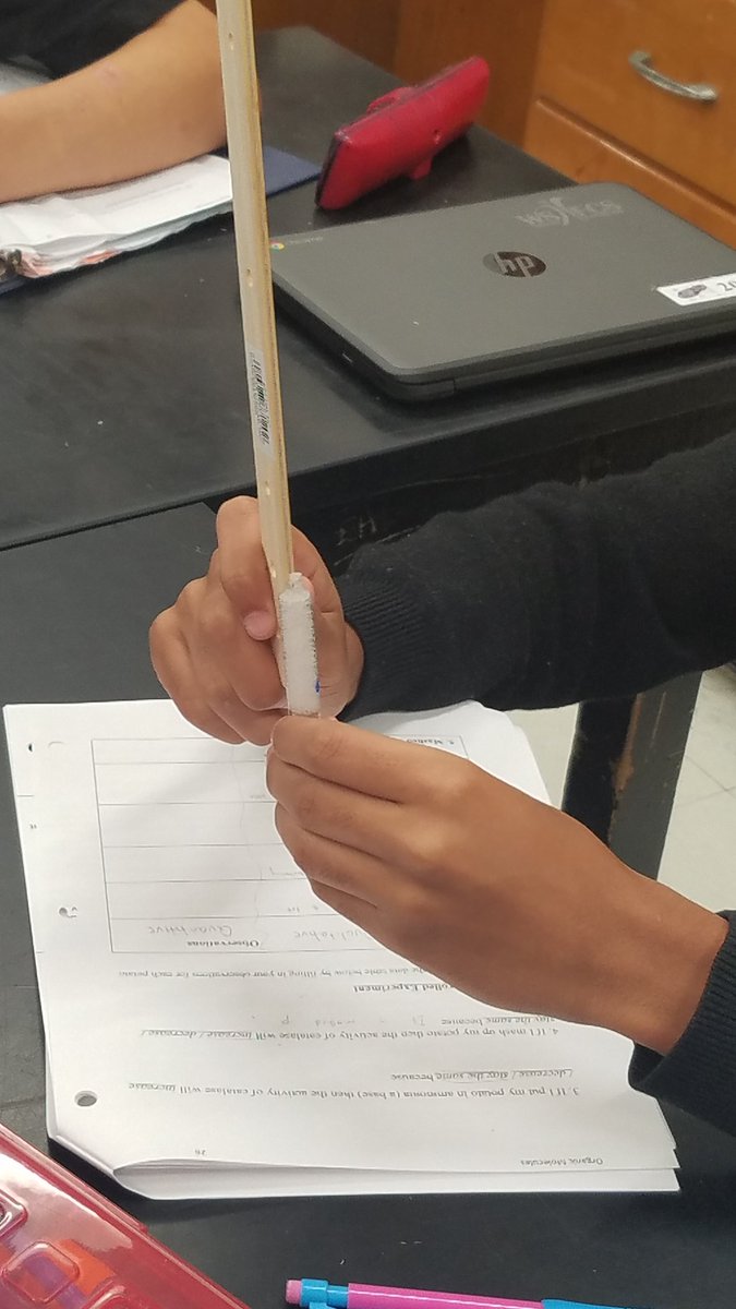 Mttaborbiology's tweet photo. What affects enzyme rate and why? Now we know that its temperature and pH by measuring bubbling of the enzyme! @Tabor_City @WSFCS_Science #exploremodel https://t.co/1G9e84JgfZ