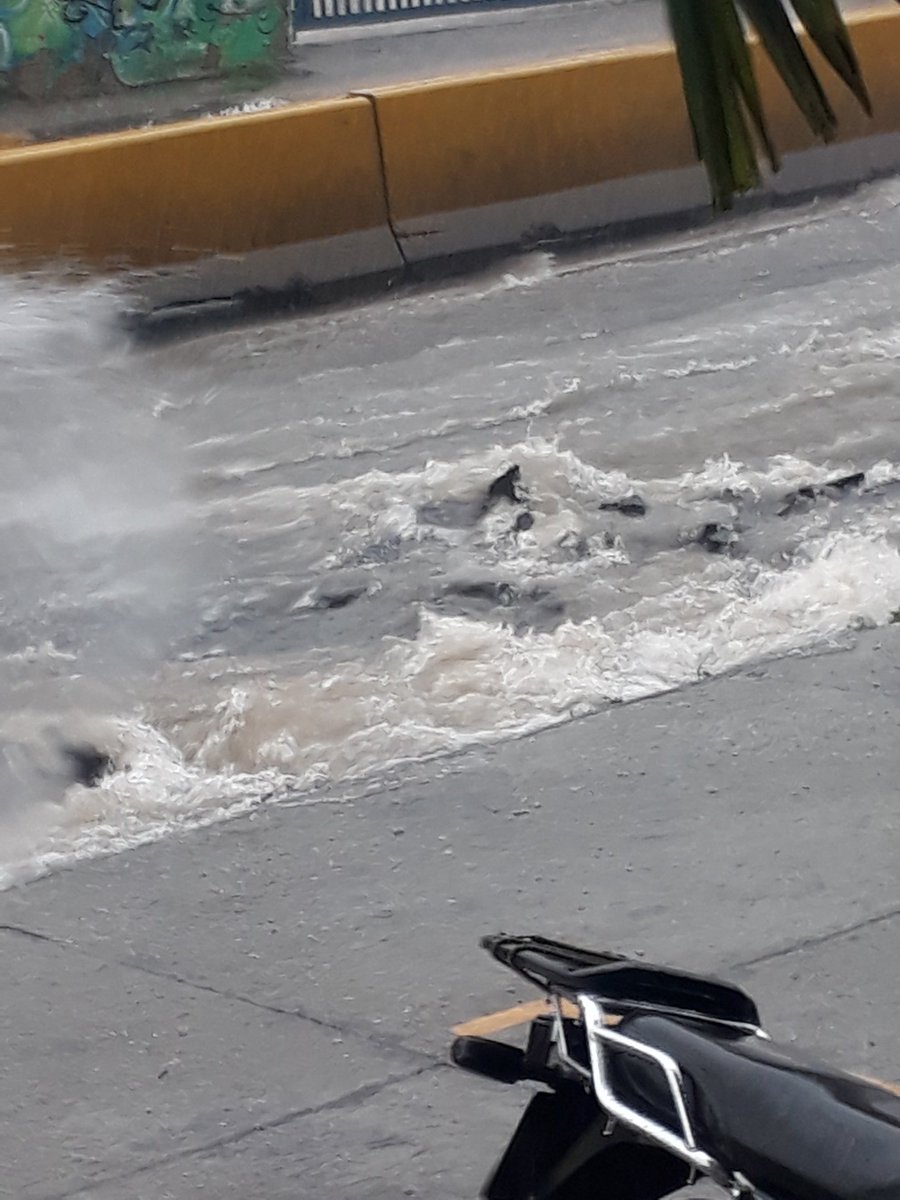 zhayBB's tweet photo. Recuerdan el asfalto que puso la Alcaldia dw Guaicaipuro en un hueco en la bajada del Tambor en los Teques Estado Miranda.  Bueno asi quedo hoy ckn este fuerte aguacero. Jajajajaja 😅😅😅 hay wue reir. https://t.co/b4r8a1skkd