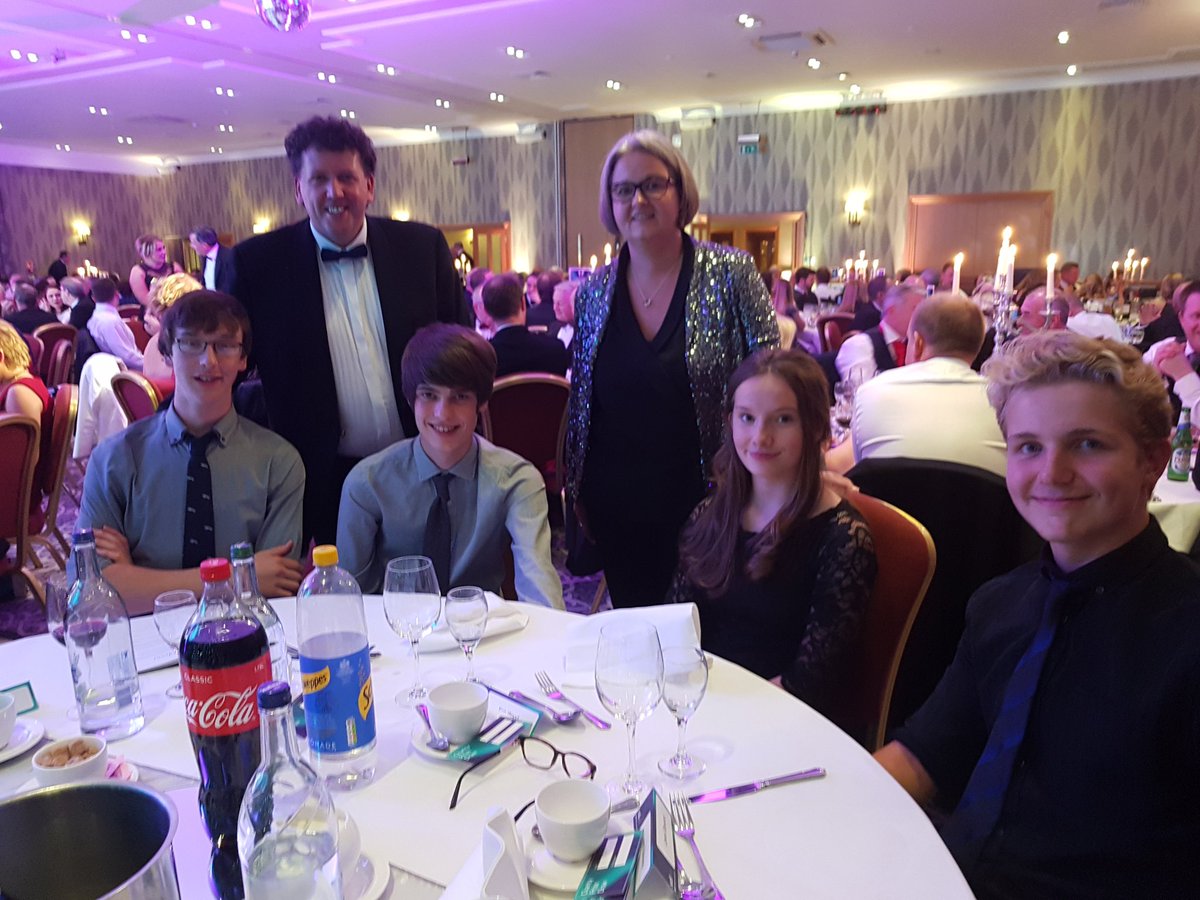 Forres Academy at #SCDIawards2018 looking forward to enjoying Milton Jones before they receive their Young Engineers and Science Clubs 2018 Regional Award <a href="/techy_mr_d/">ForresYEC</a>