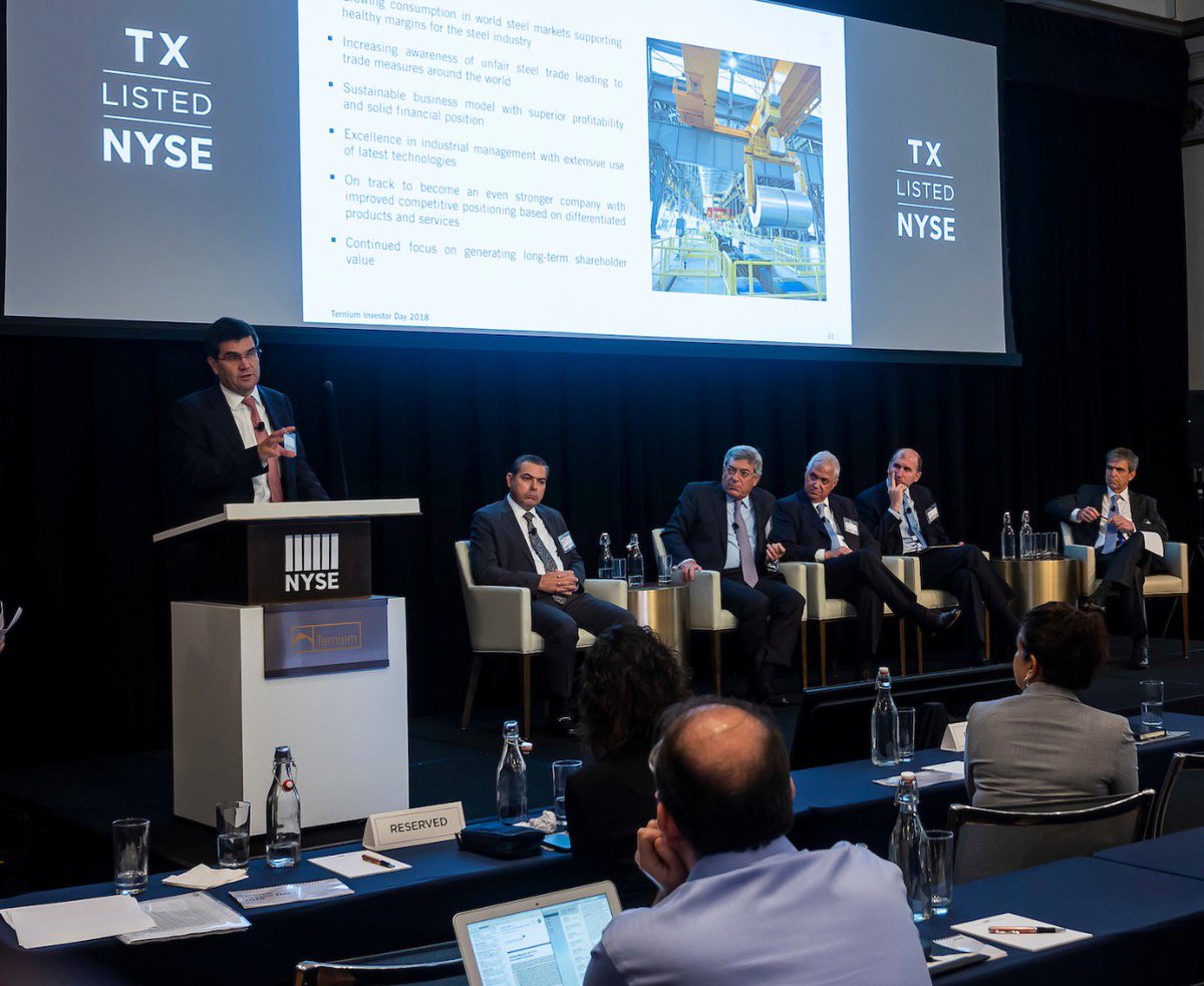 MaximoVedoya's tweet photo. Hoy fue el Investor Day 2018 de @Ternium en el @NYSE. Ante inversores y analistas, hicimos un balance de la gestión de este último año y analizamos los desafíos que tenemos a futuro. Comparto algunos de los principales puntos: https://t.co/4t39okiTIa