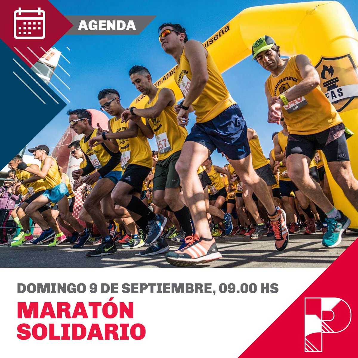 Recordá que este domingo podés participar en la maratón solidaria de 5K y 10K, organizada por la agrupación de "Atletas Costanera Río Quinto". Inscripciones abiertas a partir de las 9.00 hs en la torre de control de #LaPedrera, a $100 por competidor y un útil escolar. ¡Prendete!