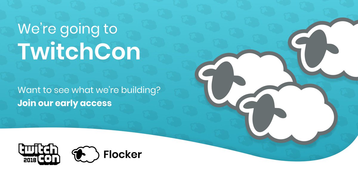 FlockerTV's tweet photo. #TwitchCon 2018 is about to get Flocked. Stop by booth #840 to meet the team and see how we can help you create more and manage less.

See you October 26th-28th in San Jose!
Or sign up online at https://t.co/xshuwySX85

@TwitchCon @Twitch https://t.co/543TXcwZnM