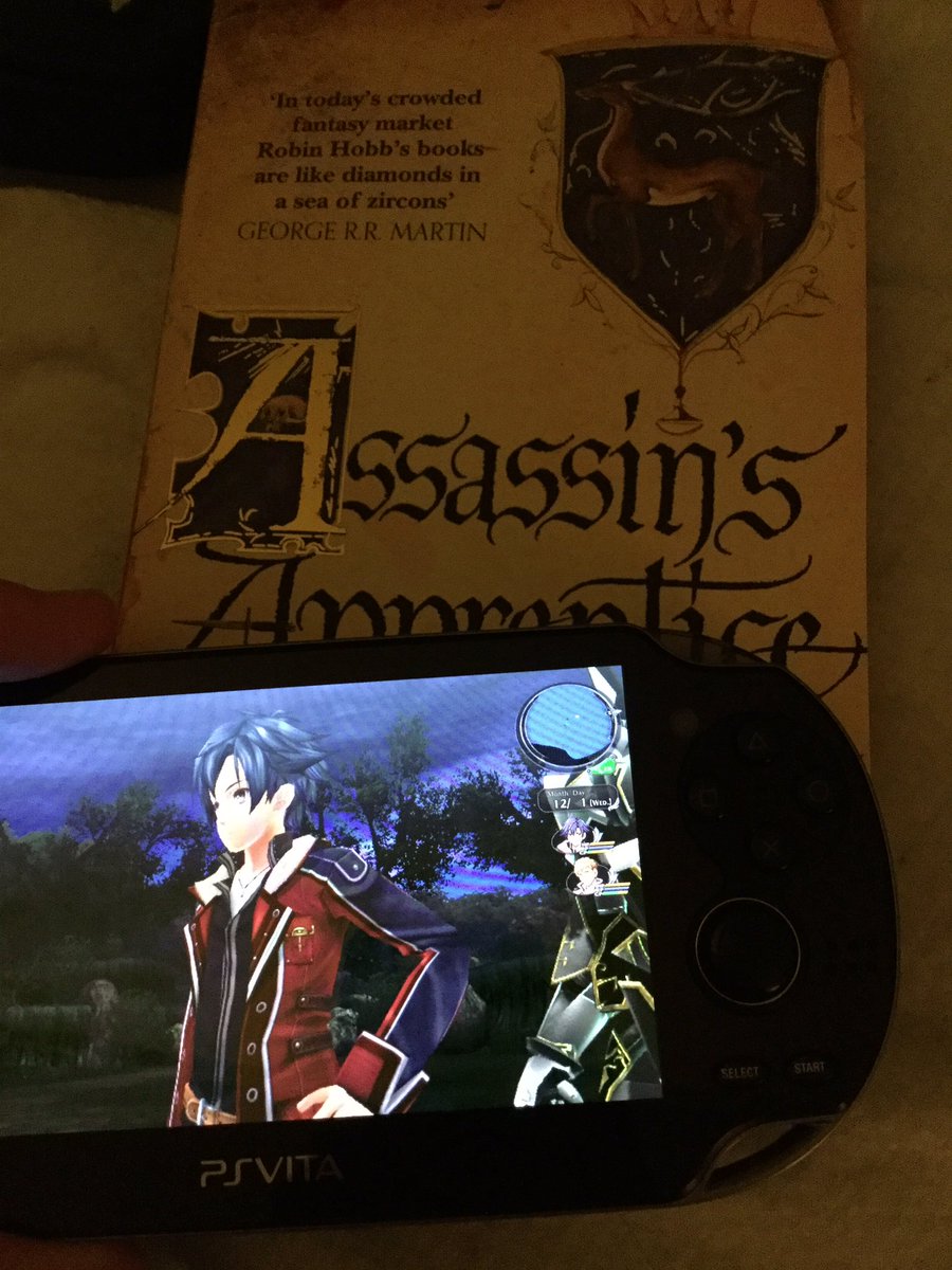 WinterDisa's tweet image. Recipé for a good night 😊 A little more reading and Trails of Cold Steel II. Still thinking about Mac a lot despite not really knowing him that well. Some people just spread a lot of enthusiasm and positivity. 💙 #TeamHandheld #RPGamer