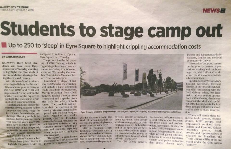 Great coverage in today’s City Tribune on our upcoming Accommodation Crisis events next week.