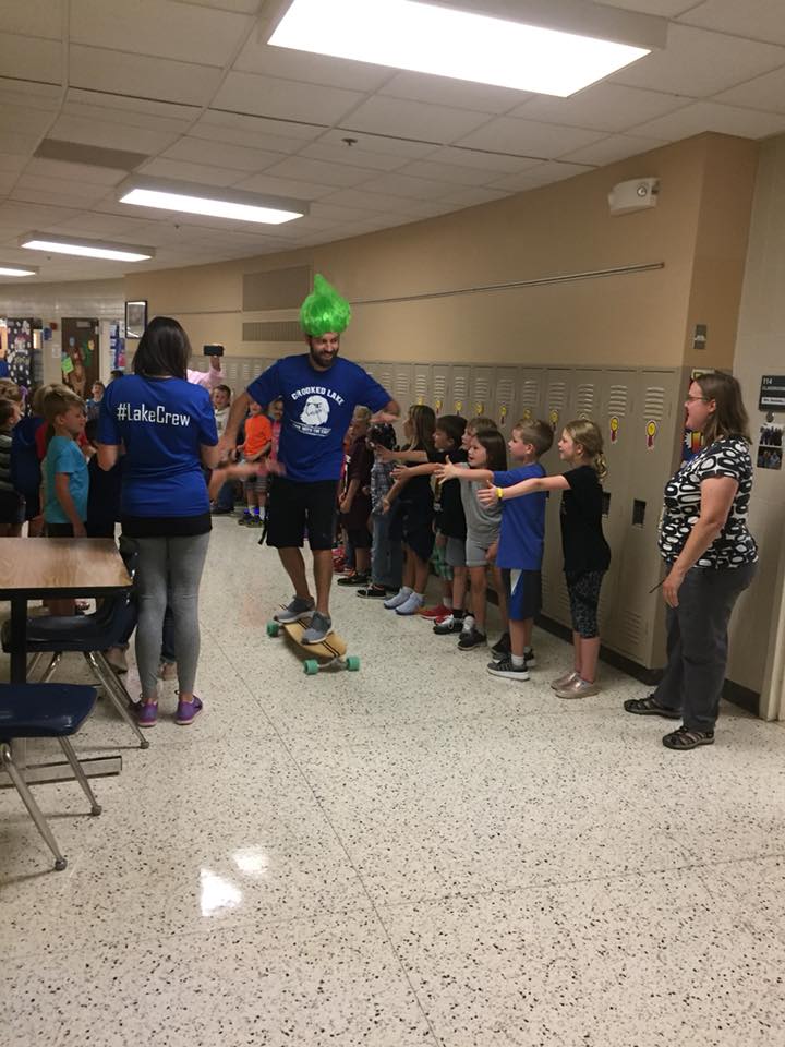 CrookedLakePTO's tweet photo. Our Soar with the Eagles prizes were featured in a parade today! We're excited to celebrate Crooked Lake school spirit the next two weeks!  #CLSGreats https://t.co/3v8gvvFDYQ
