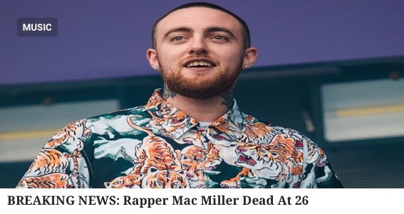 StreetScience01's tweet photo. #BREAKINGNEWS: Rapper @MacMiller Dead At 26!
Visit https://t.co/VwCvzGd8dI for more details...
#macmiller #macmillerandarianagrande #macmillernation #macmillerdeath #macmilleroverdose #death #dead #overdose #drugs #addiction #hiphop #rap #music #rapper #streetscienceradio #ssr https://t.co/22j0Ifs9jg