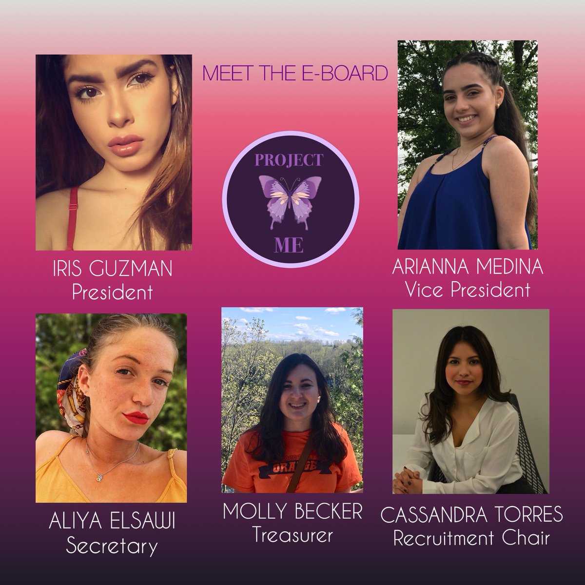 ProjectmeS's tweet image. Meet the E-Board and some of our mentors 🦋💜