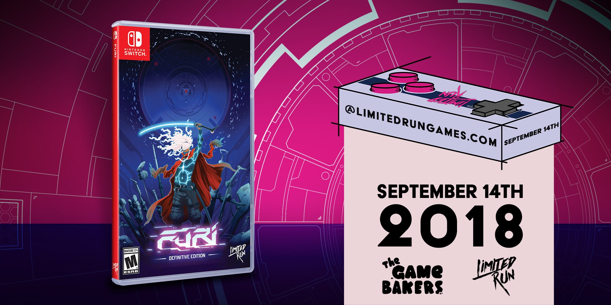 Limited Run Games on Twitter: "Furi from @TheGameBakers will be getting a physical on the Nintendo Switch next Friday, September 14th 10AM Eastern Time at https://t.co/rZI6STrUid. The game features character design