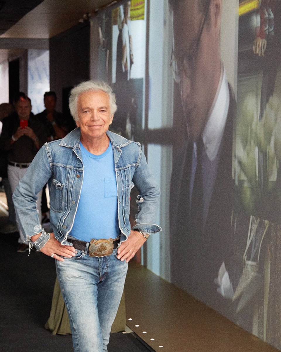 Ralph Lauren arrives at his 50th Anniversary Show in Central Park