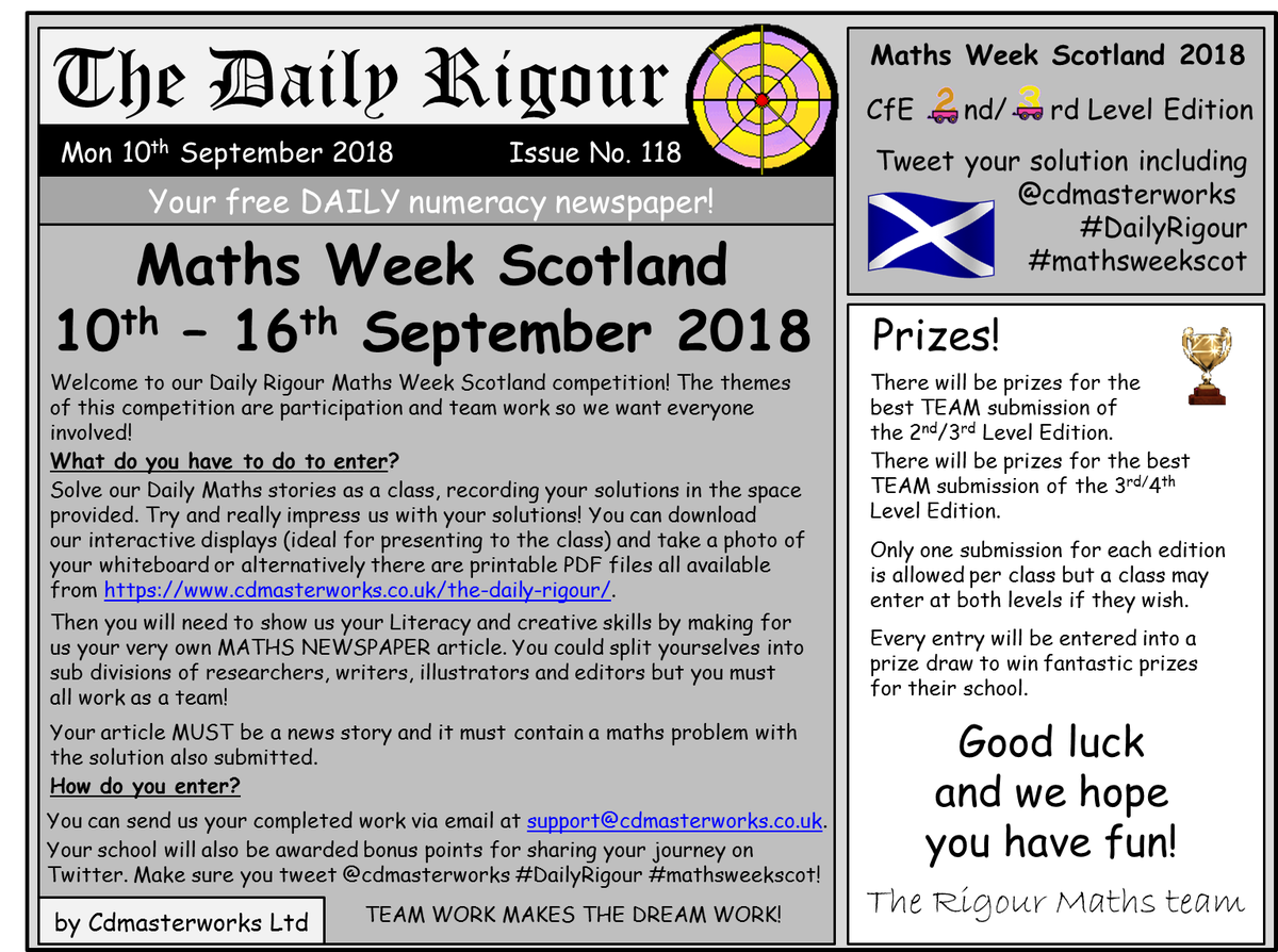 RigourMaths's tweet image. **Calling all schools** All competition resources are now available to download from  cdmasterworks.co.uk/the-daily-rigo… …. We recommend downloading the interactive program at home. The closing date for all entries is Friday the 21st of September guys. Good luck everyone! 🥉🥈🥇🗞️🏆