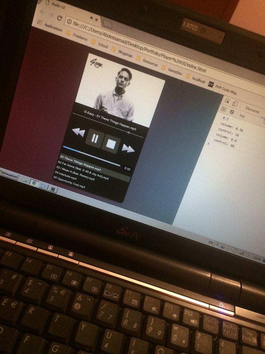 abdessamadely's tweet image. By following along and create this media player, I kind of get familiar with the audio api, #HTML5 #audioapi