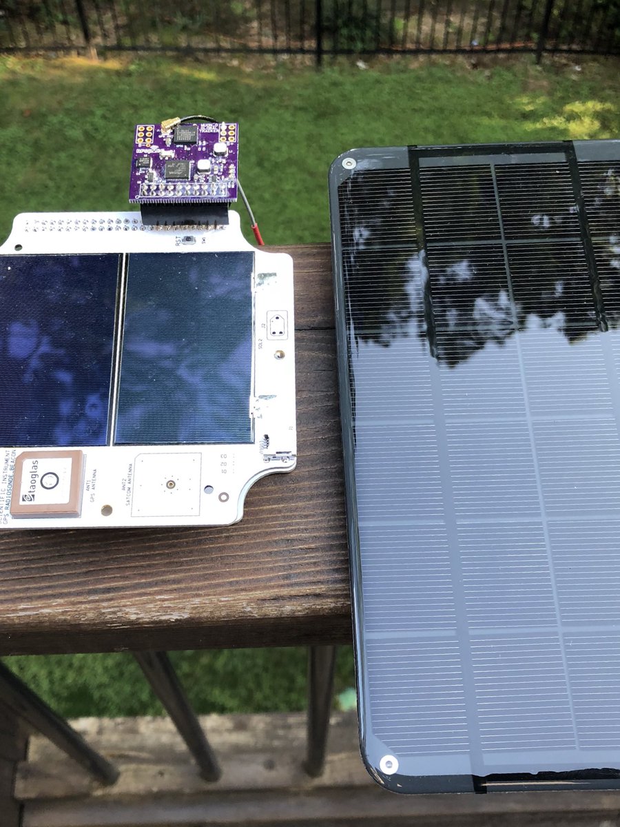 New pictures next to the proposed solar panels. I guess I need a chirped WSPR 4FSK mode with 1PPS drive and do ionosphere sounding while I am at it. The increased power adds a lot of posibilities, but will require a step down charger. #autonomous #radar