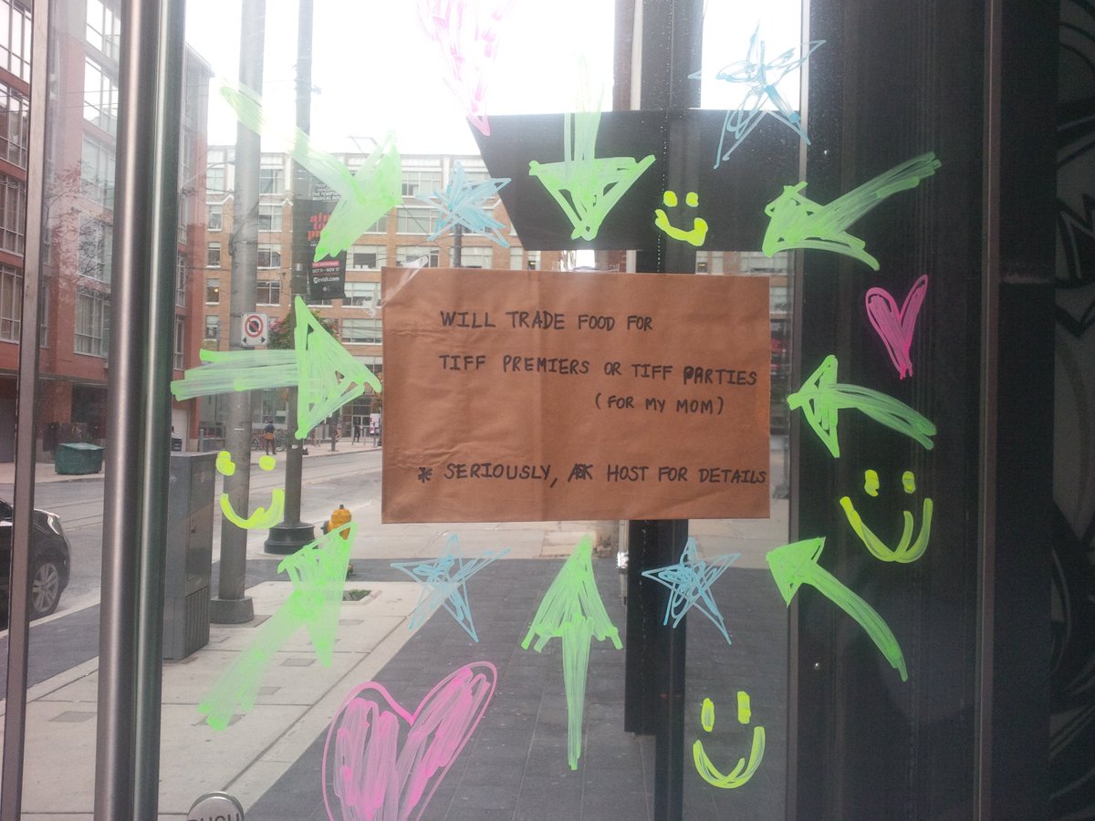 ISO: #TIFF tix or parties for my mom! Happy to trade a meal for 4 when ever you want. #72yo #resos #winwin #beer