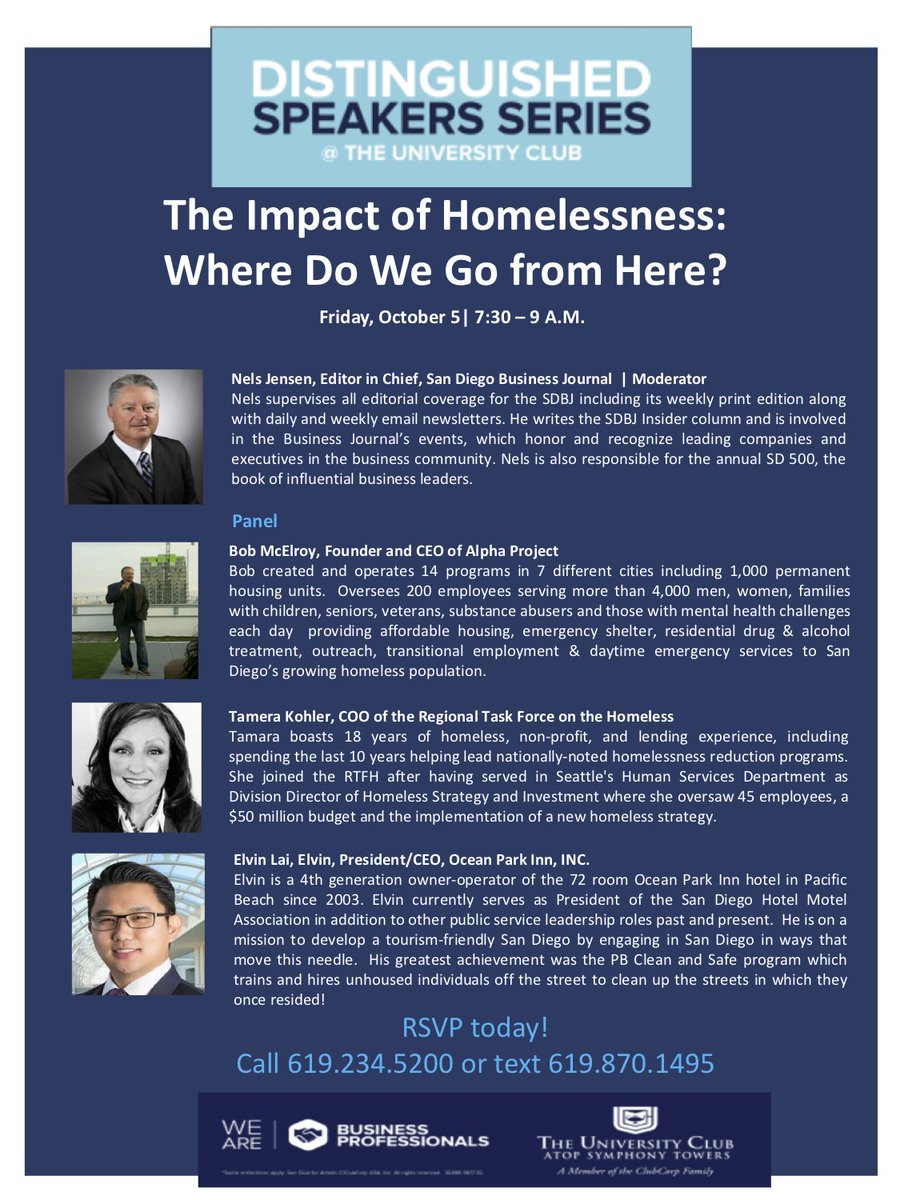 G4Strategies's tweet photo. Join us for the Distinguished Speakers Series!
Friday, October 5 | 7:30-9 A.M. at the @UClubSanDiego 
Call 619.234.5200 or text 619.870.1495 to RSVP today.
#GrowForth https://t.co/aBhppbD3mA