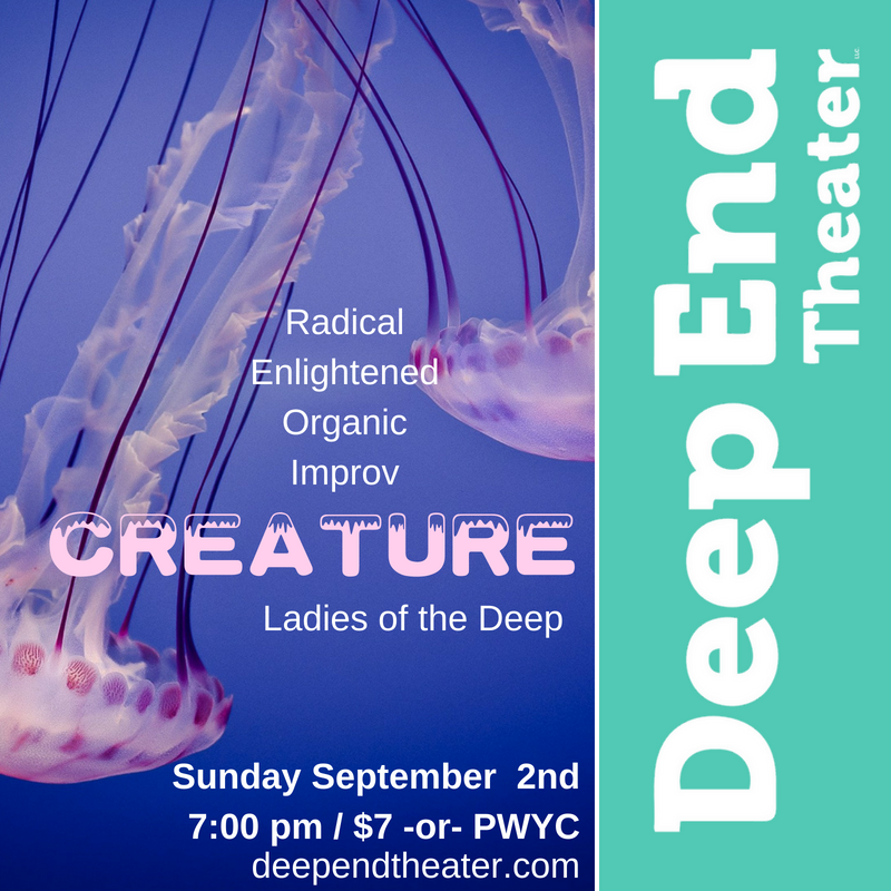 DeepEnd_Theater's tweet photo. Creature: Ladies of the Deep
Every First Sunday (Sun. Oct. 7)
7:00 pm / $7
The ladies of the Deep end Theater take the stage every first Sunday with a performance that is something special.
.
.
#localart #pdx #portland #pdxnow #deependtheater #pdxart #pdxtheater #localstage https://t.co/00tKEZtFaw