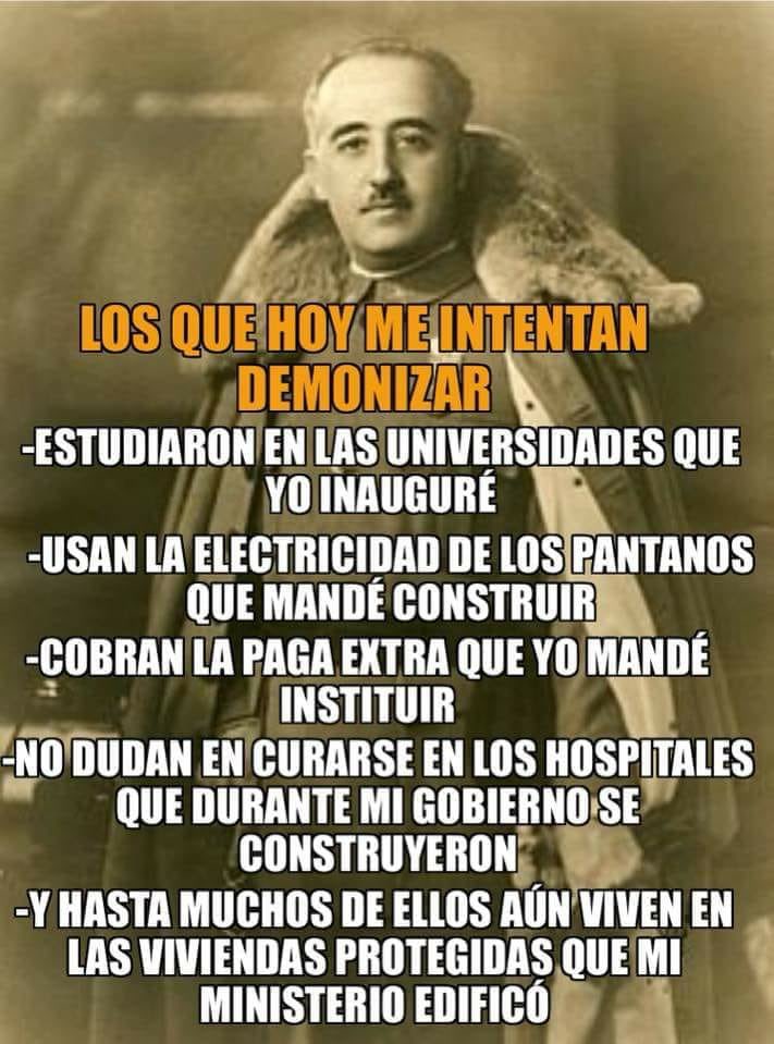 #menoriahistorica Lo que la izquierda @sanchezcastejon y @ahorapodemos quieren ocultar de Franco