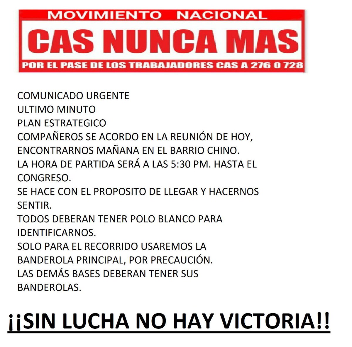 PeruSinCas's tweet photo. La lucha de CAS en las calles por Agendar Debate en Pleno del Congreso de P. L 1455 y otros para pase de CAS a 276 ó 728. https://t.co/iNGTlIdZwt https://t.co/KjI2jmqvjR
